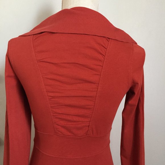 Athleta Cosy Up Snap Button Front Rust Dress XXSmall - Picture 6 of 10